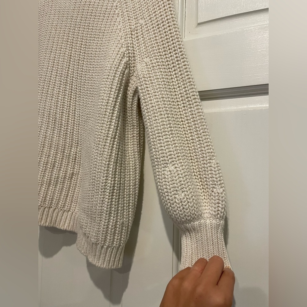 Aerie Cream Scoop Neck Sweater - Picture 4 of 7